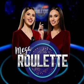 Mega Roulette online game logo by Pragmatic Play on totalscasino.nl